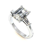 emerald cut diamond wedding ring